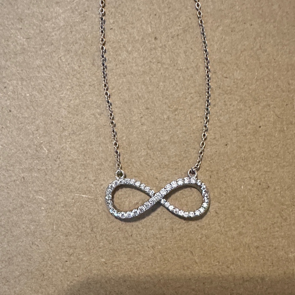 Dazzling Silver Infinity Pendant Necklace